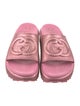 Gucci Interlocking G Logo Rubber Slides