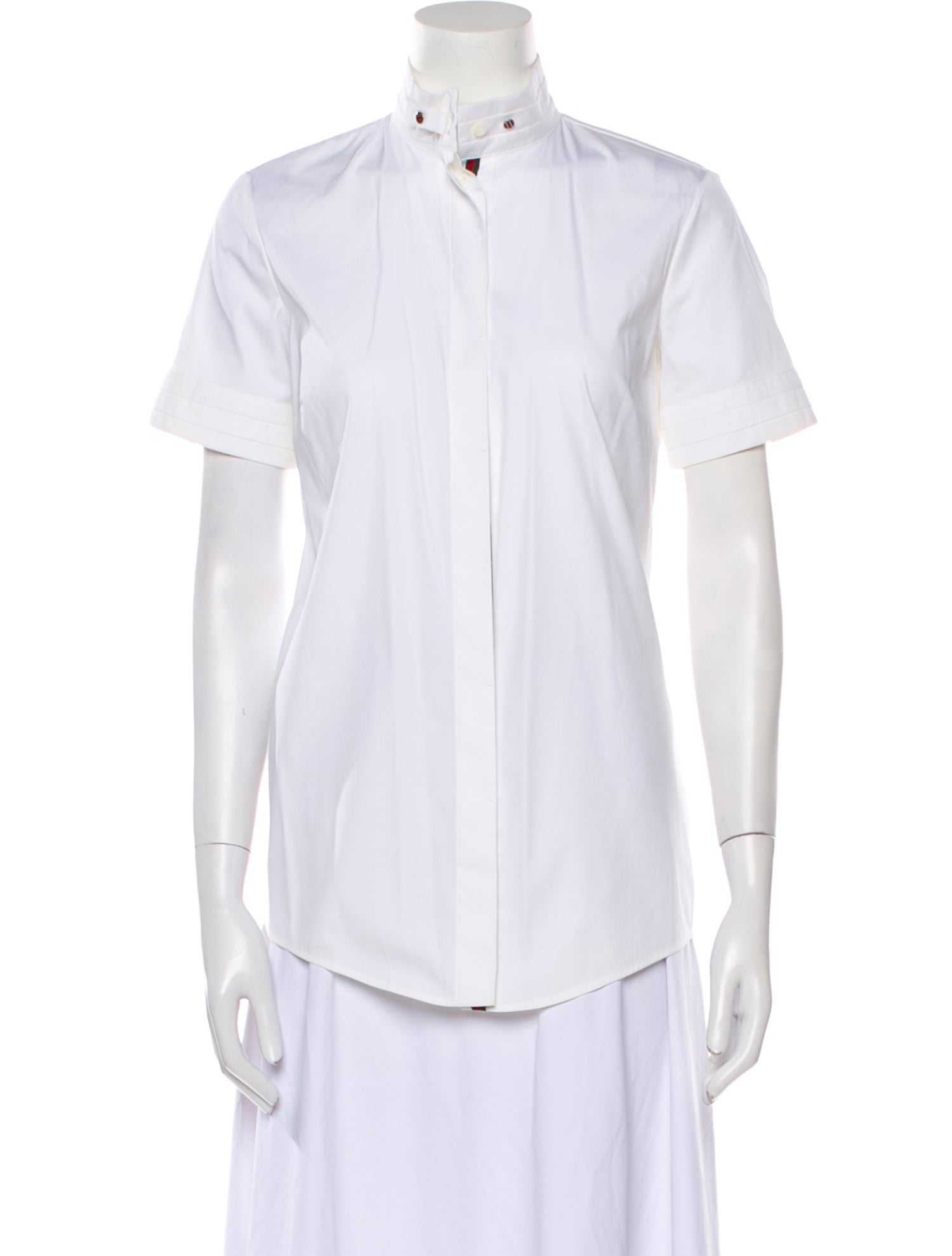 Gucci Short Sleeve Button-Up Top