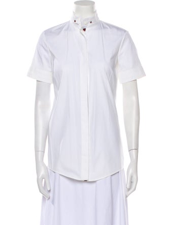Gucci Short Sleeve Button-Up Top