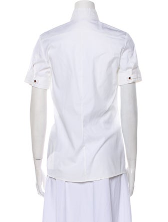 Gucci Short Sleeve Button-Up Top