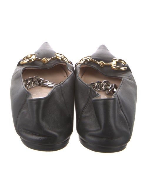 Gucci Horsebit Accent Leather Mary Jane Flats