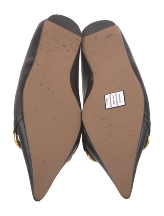 Gucci Horsebit Accent Leather Mary Jane Flats