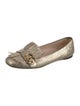 Gucci Double G Logo Leather Ballet Flats