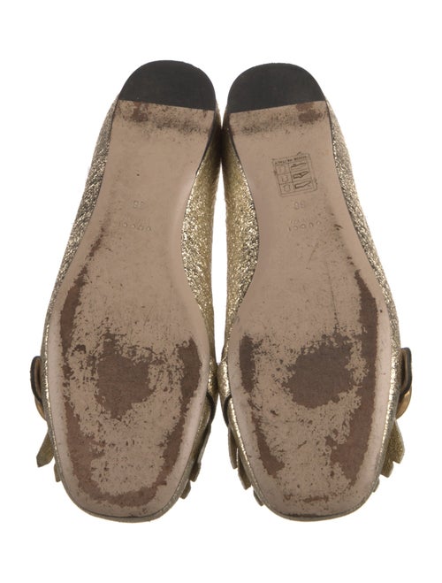 Gucci Double G Logo Leather Ballet Flats