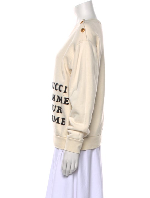 Gucci Graphic Print Scoop Neck Sweater