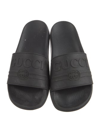 Gucci Interlocking G Logo Rubber Slides