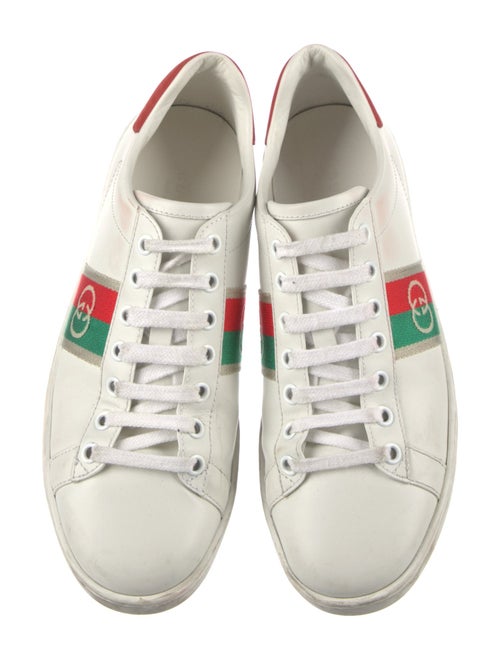 Gucci Web Accent Leather Sneakers