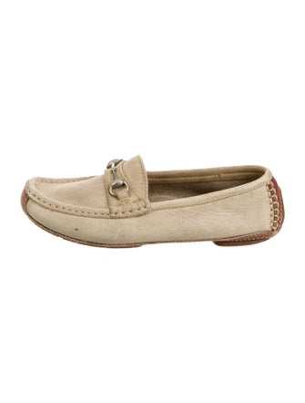 Gucci Horsebit Accent Suede Loafers