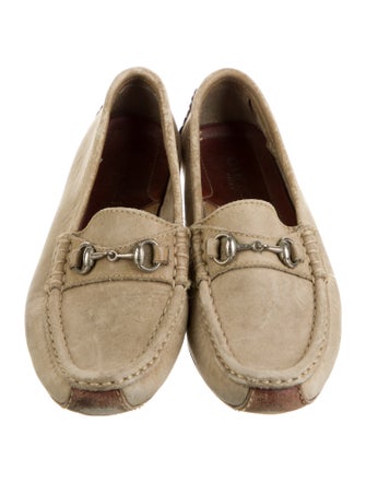 Gucci Horsebit Accent Suede Loafers