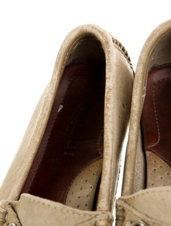 Gucci Horsebit Accent Suede Loafers