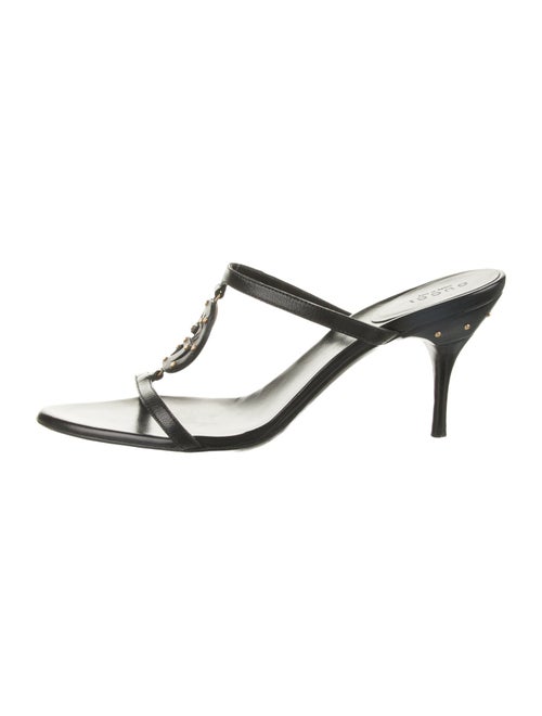 Gucci Interlocking G Logo Leather Slides