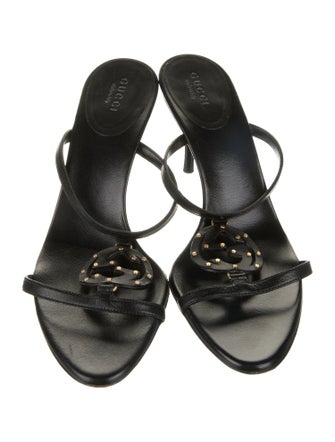 Gucci Interlocking G Logo Leather Slides