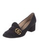 Gucci Double G Logo Suede Pumps