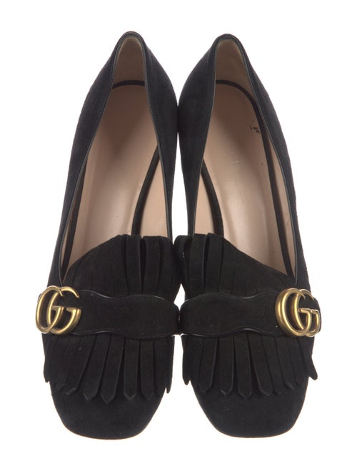 Gucci Double G Logo Suede Pumps