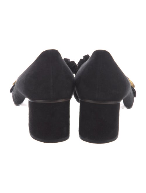 Gucci Double G Logo Suede Pumps