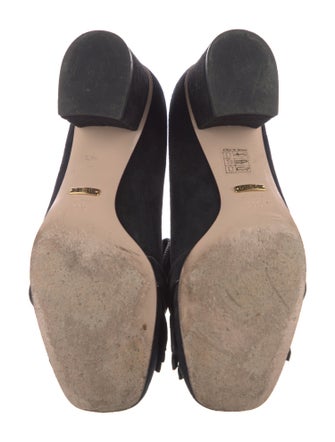 Gucci Double G Logo Suede Pumps