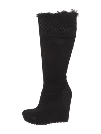 Gucci GG Signature Suede Boots