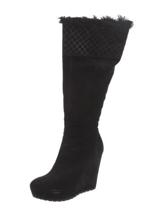 Gucci GG Signature Suede Boots
