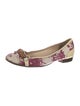 Gucci Horsebit Accent Canvas Ballet Flats