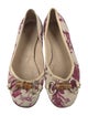 Gucci Horsebit Accent Canvas Ballet Flats