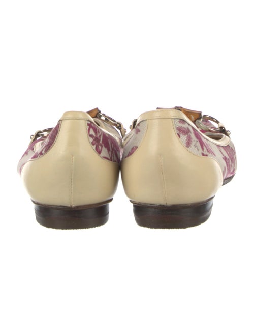 Gucci Horsebit Accent Canvas Ballet Flats