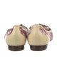 Gucci Horsebit Accent Canvas Ballet Flats
