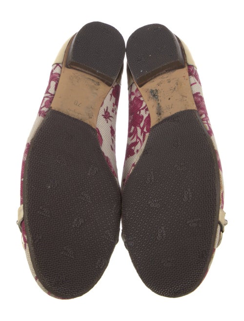 Gucci Horsebit Accent Canvas Ballet Flats