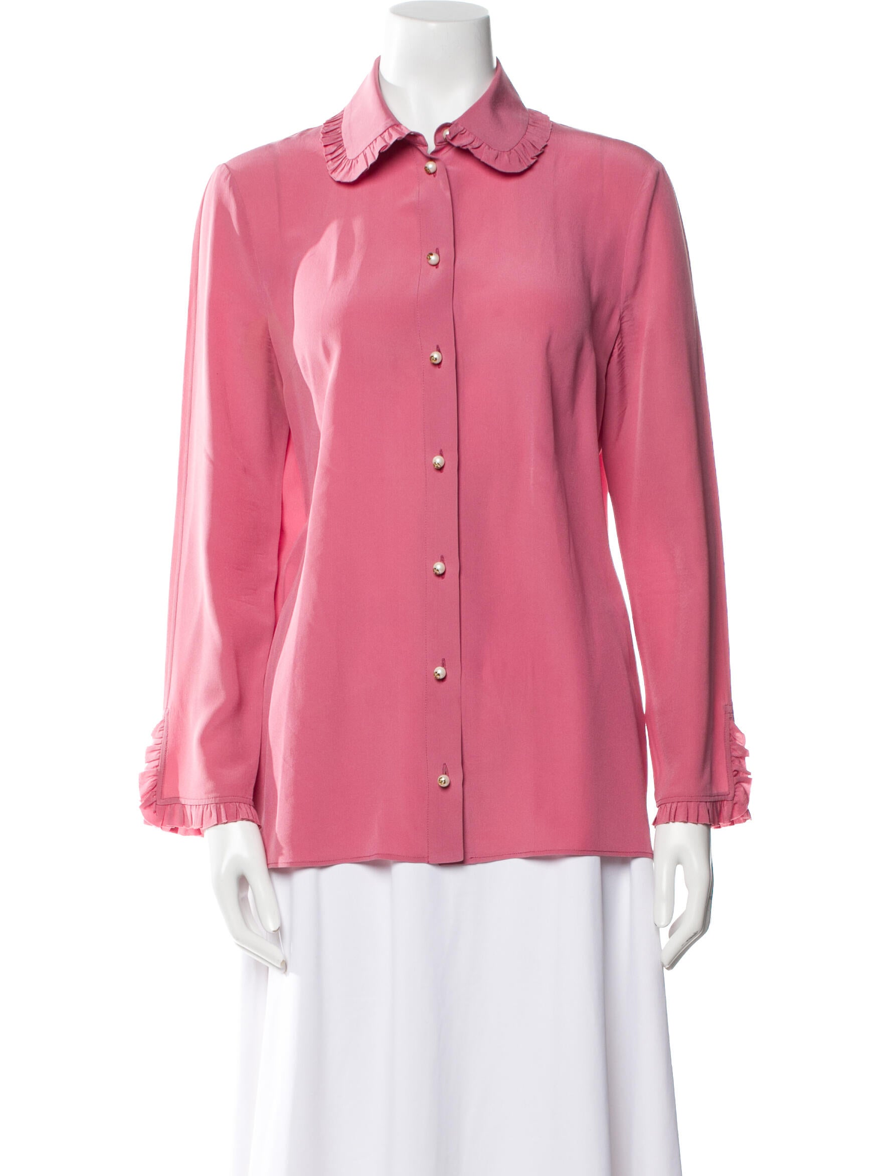 Gucci 2015 Silk Button-Up Top