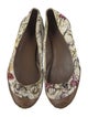 Gucci Horsebit Accent Canvas Ballet Flats