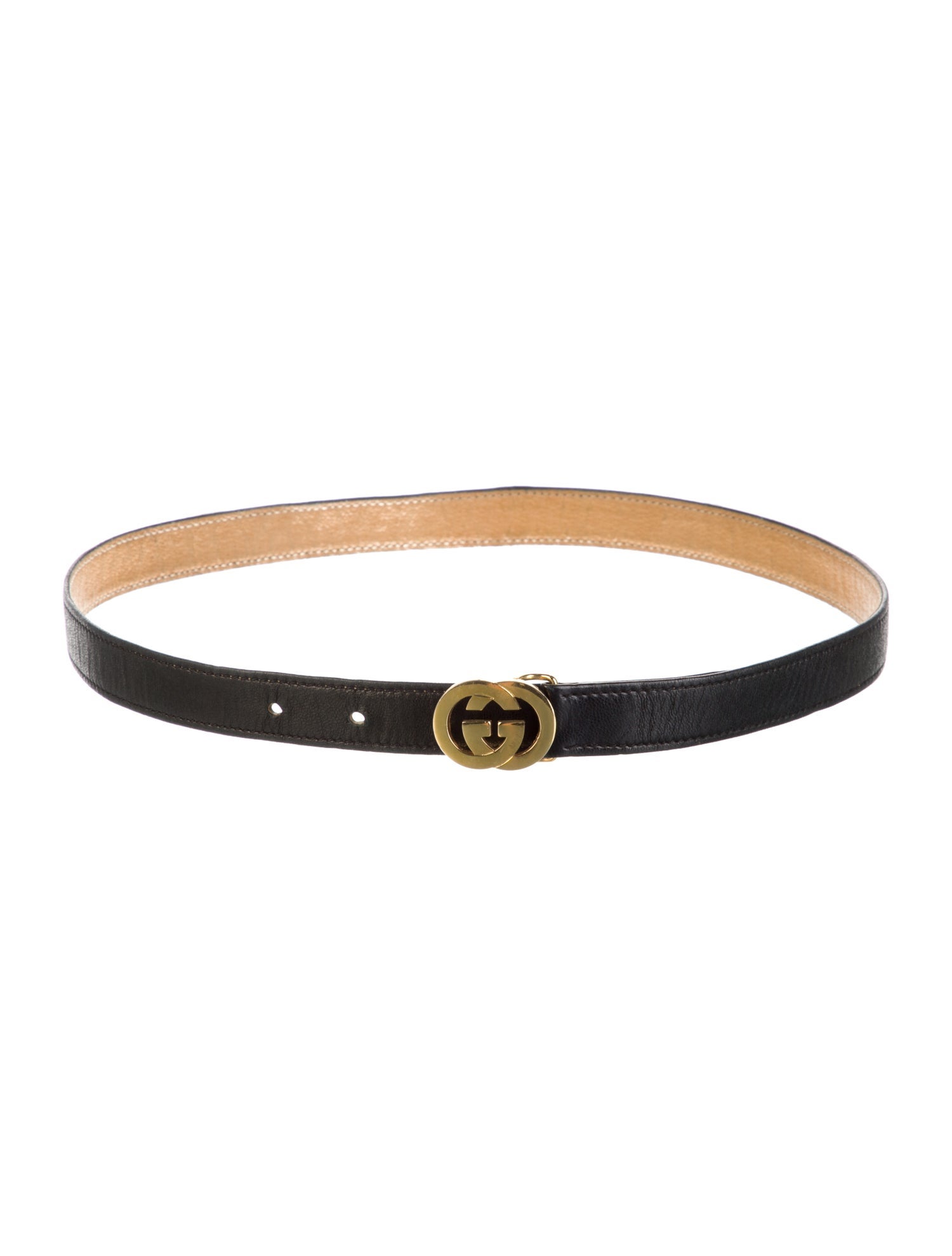 Gucci Double G Logo Skinny Belt