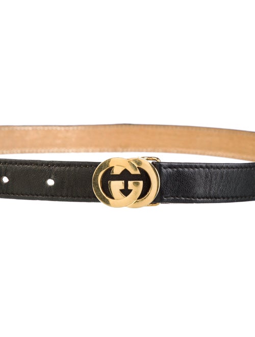 Gucci Double G Logo Skinny Belt