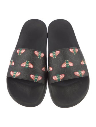 Gucci Bee Accent Rubber Slides
