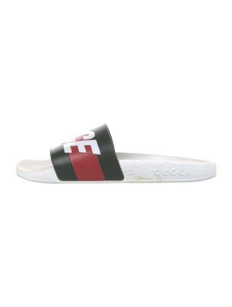 Gucci Web Accent Rubber Slides
