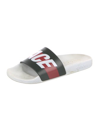 Gucci Web Accent Rubber Slides