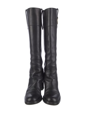 Gucci Interlocking G Logo Leather Riding Boots