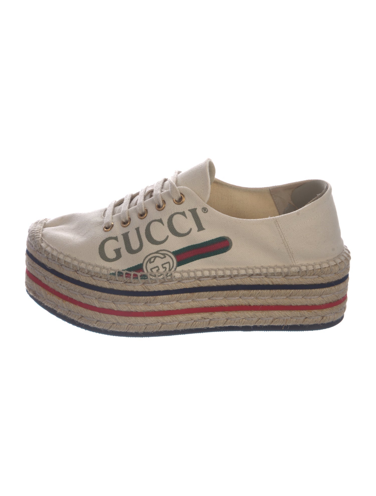 Gucci Web Accent Canvas Mules