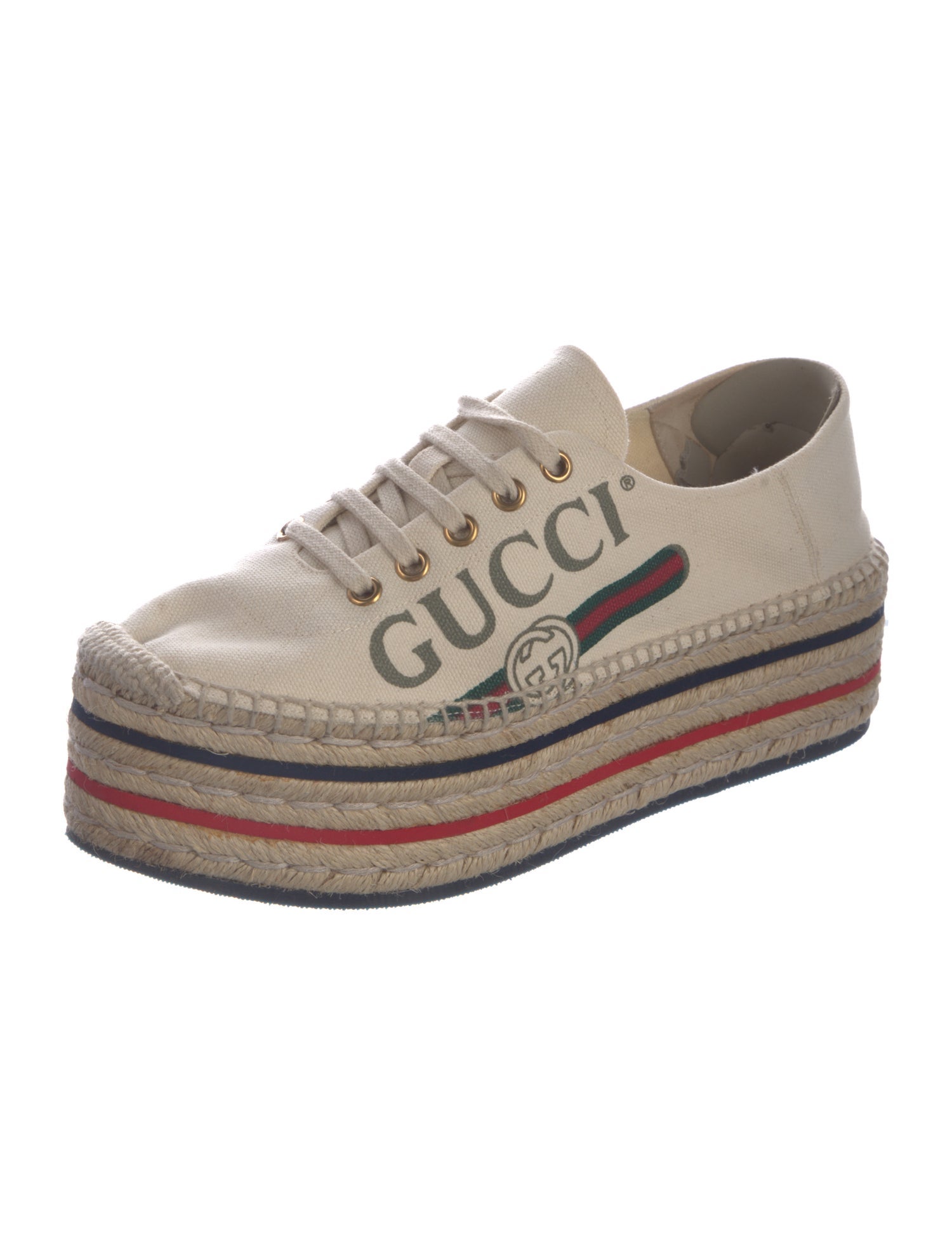 Gucci Web Accent Canvas Mules