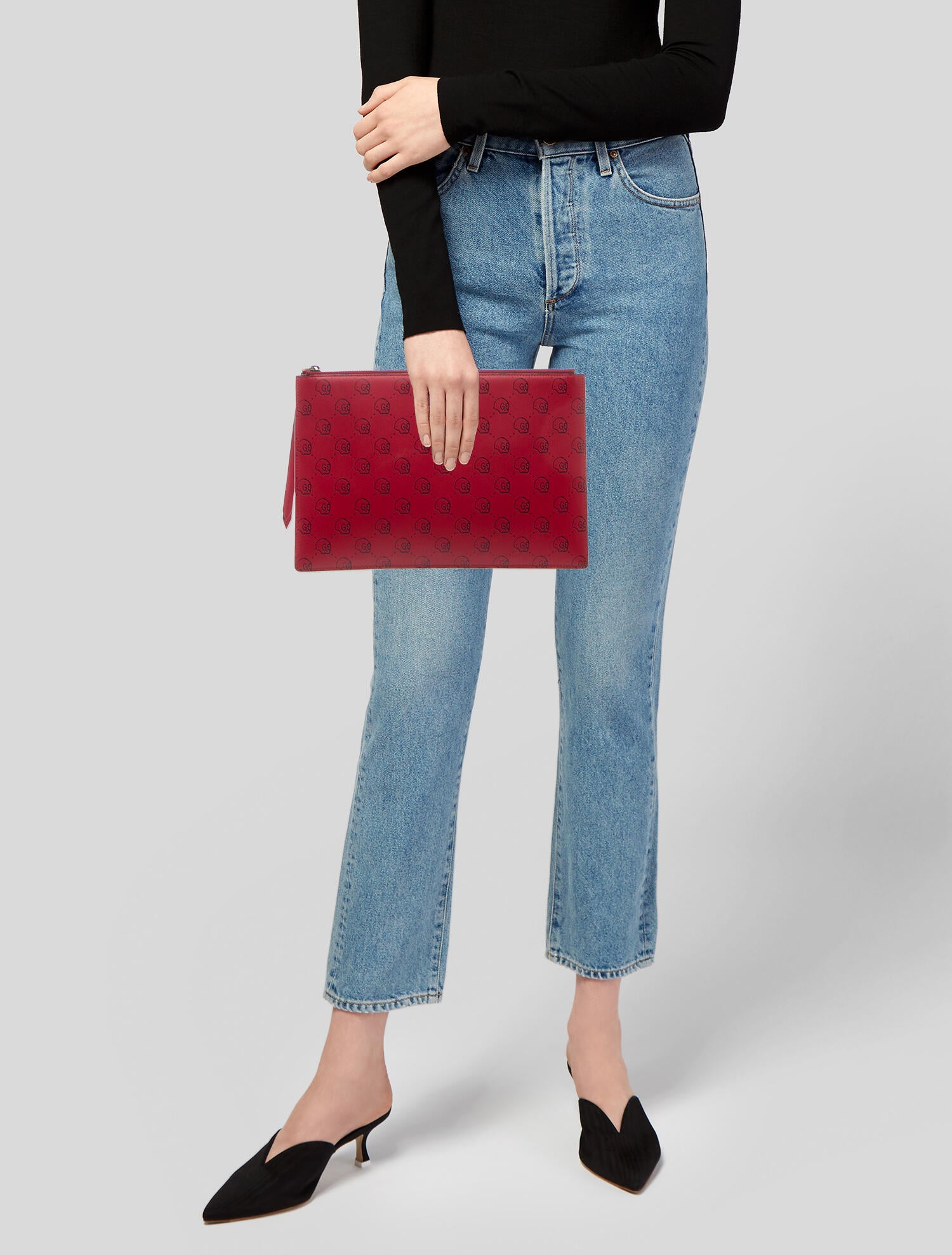 Gucci Gucci Ghost Hamlet Skull Zip Pouch