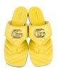 Gucci Double G Logo Leather Slides