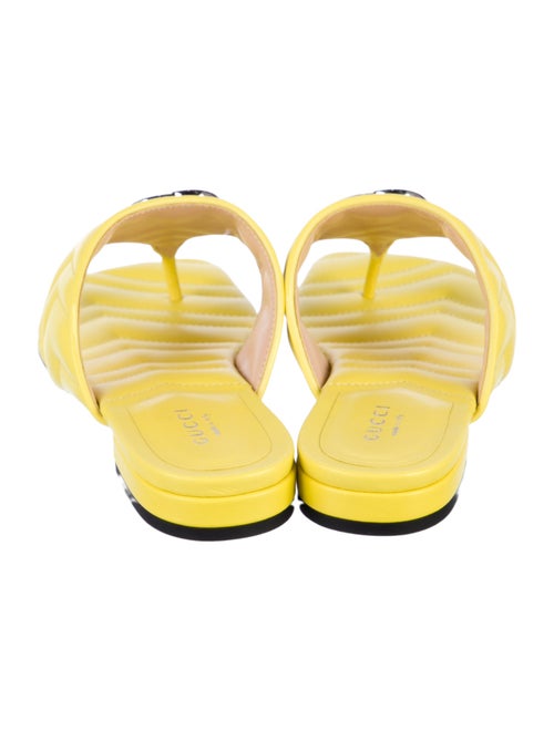 Gucci Double G Logo Leather Slides