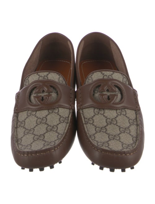 Gucci GG Canvas Leather Drivers