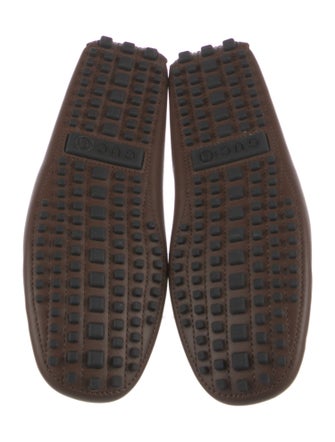 Gucci GG Canvas Leather Drivers