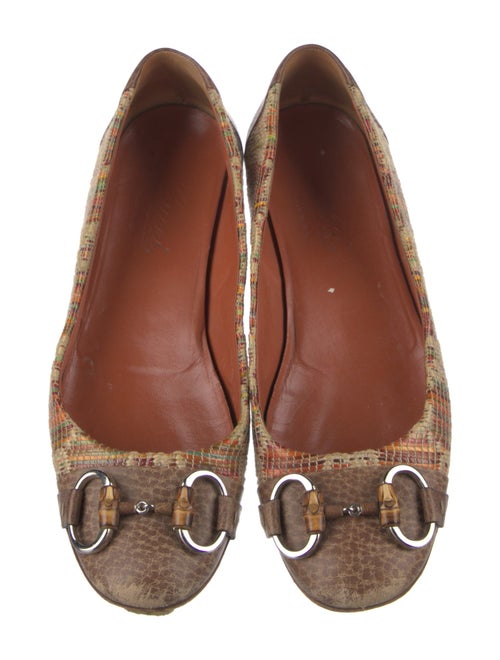 Gucci GG Logo Leather Ballet Flats