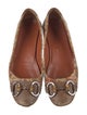 Gucci GG Logo Leather Ballet Flats
