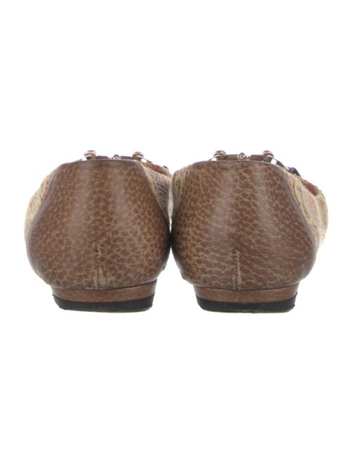 Gucci GG Logo Leather Ballet Flats