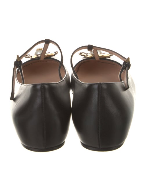 Gucci Interlocking G Logo Leather Mary Jane Flats
