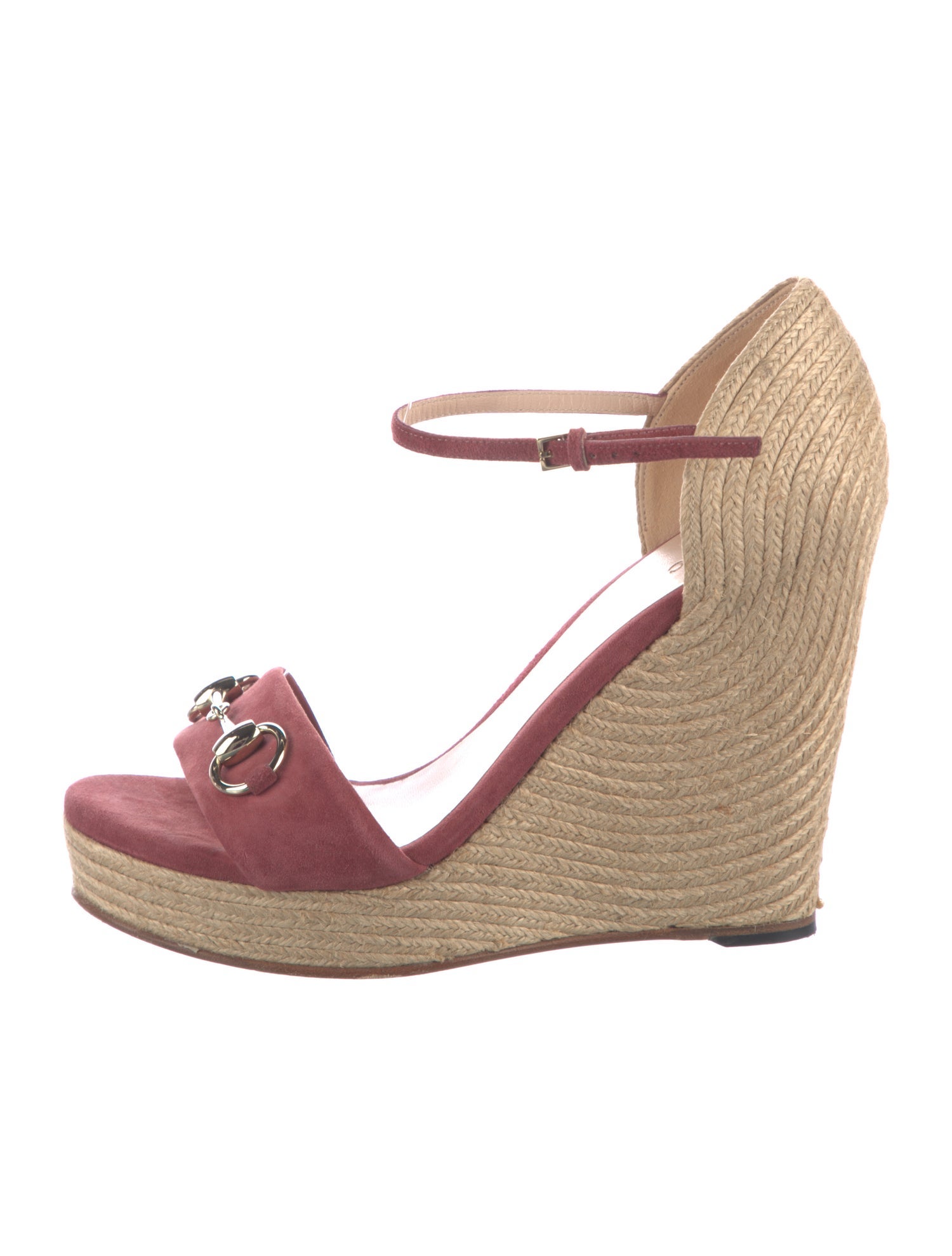 Gucci Horsebit Accent Suede Espadrilles