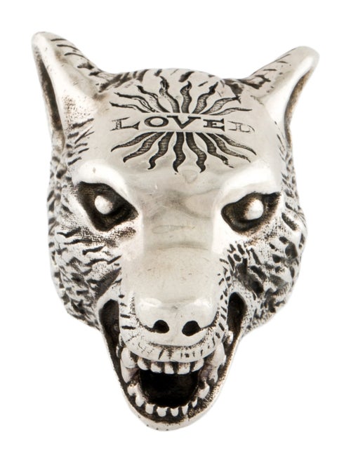Gucci Anger Forest Wolf Head Ring