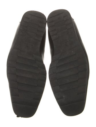 Gucci GG Signature Embossed Leather Dress Loafers