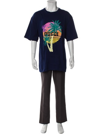 Gucci Graphic Print Crew Neck T-Shirt
